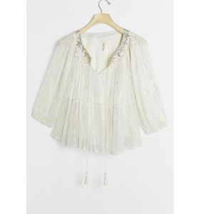 New Anthropologie Madi Shimmer Swing Blouse, XS